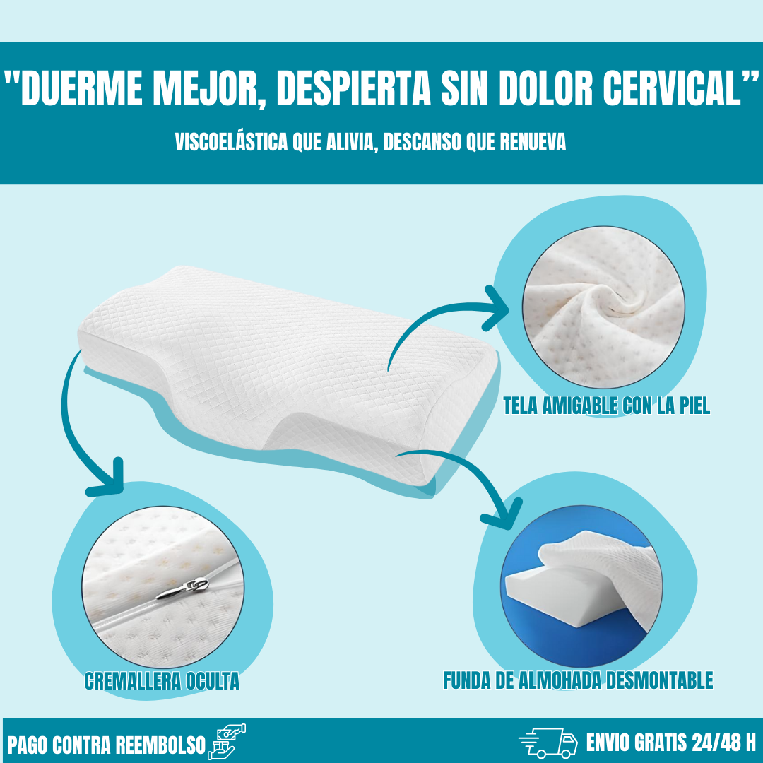 Almohada Cervical Viscoelástica - AuraSleep™